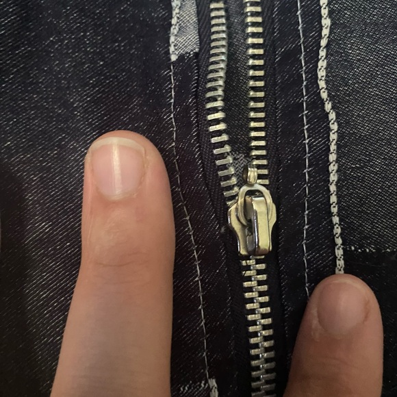 Love Usa Patchwork denim look top - Picture 4 of 6